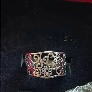 Elegant pure S925 sterling Silver Floral Women's Ring